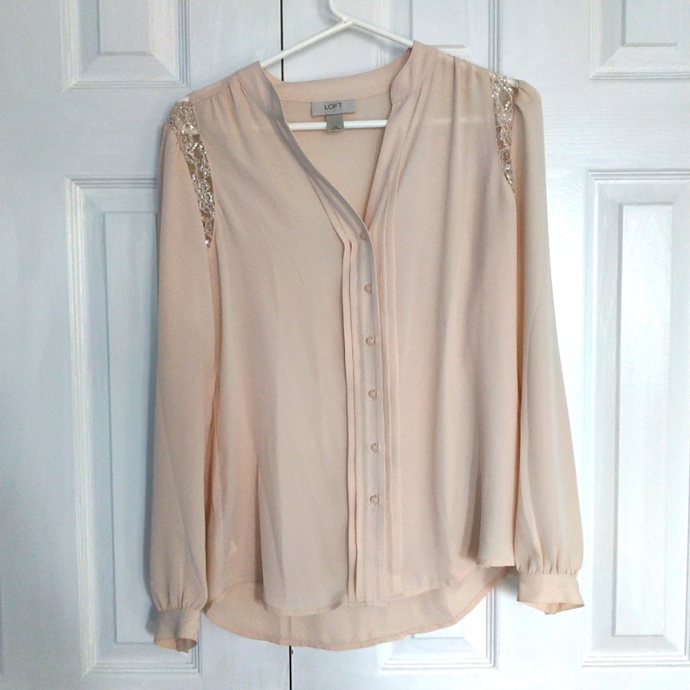 XS Loft Chiffon Blouse